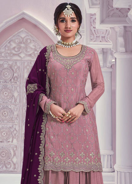 Chinnon Embroidered Sharara Suit Series