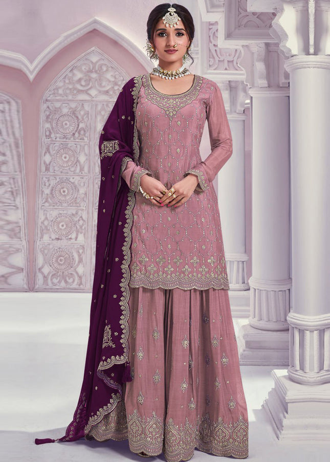 Chinnon Embroidered Sharara Suit Series