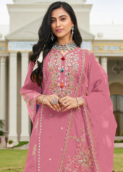 Sequins Embroidered Pant Style Suit