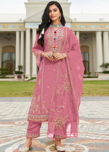 Sequins Embroidered Pant Style Suit