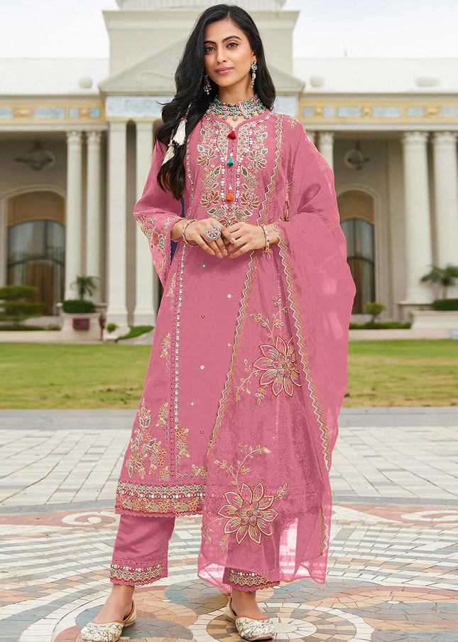 Sequins Embroidered Pant Style Suit