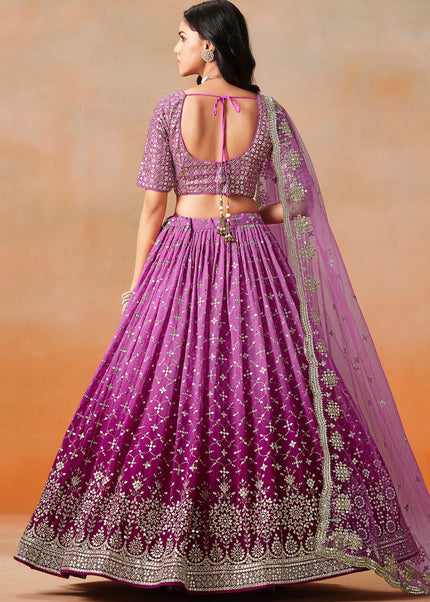 Pink Embroidered Lehenga Choli