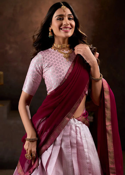 Pink Embroidered Lehenga Choli