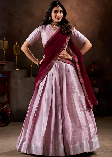 Pink Embroidered Lehenga Choli