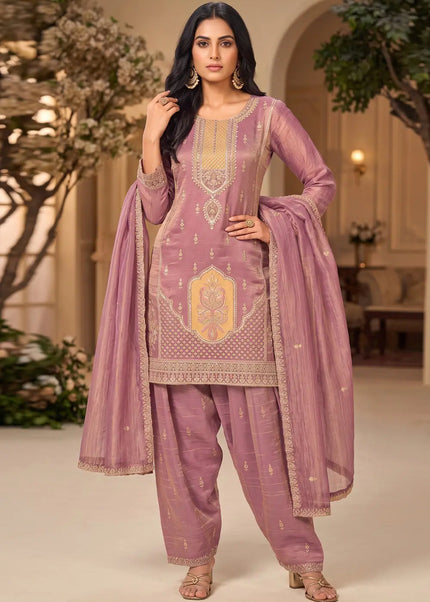 Silk Embroidered Pant Style Suit Series