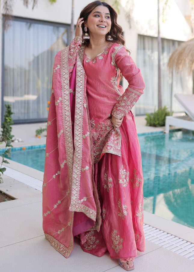 Fendi Crush Embroidered Sharara Suit Series