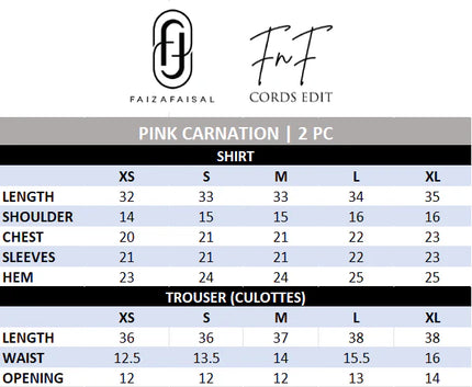 Faiza Faisal | Fnf Co-ord Edit - Pink Carnation
