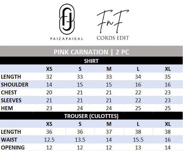 Faiza Faisal | Fnf Co-ord Edit - Pink Carnation