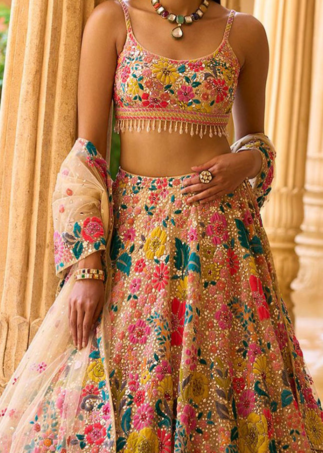 Multicolor Embroidered Lehenga Choli