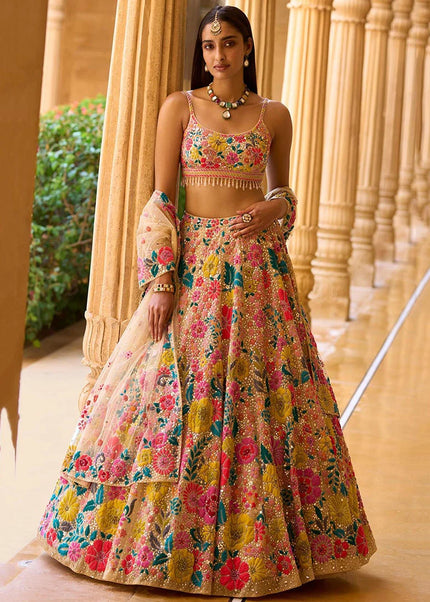 Multicolor Embroidered Lehenga Choli