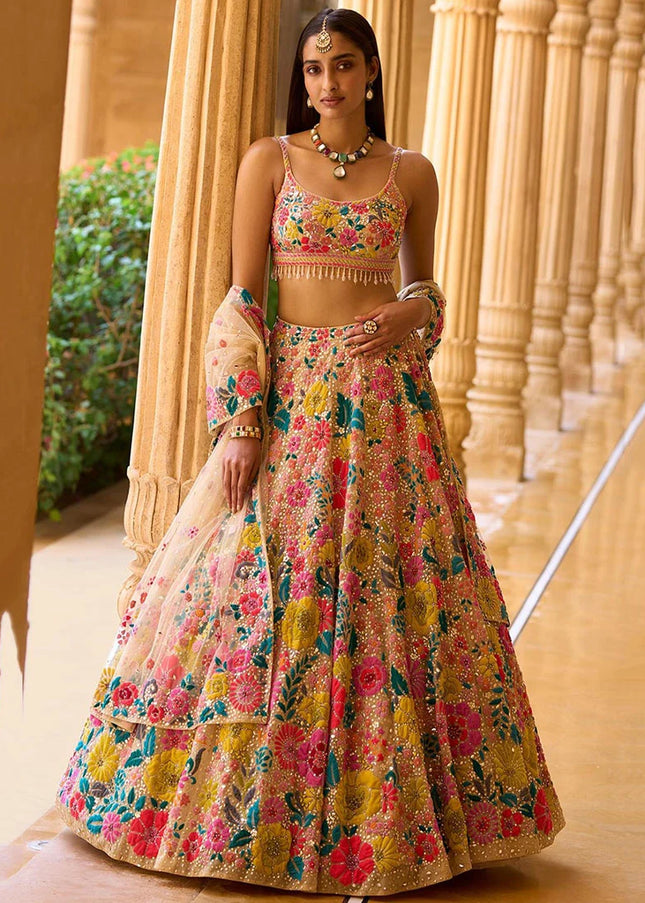 Multicolor Embroidered Lehenga Choli