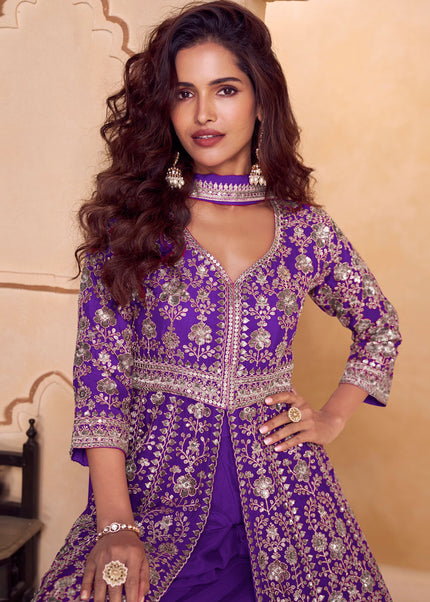 Chinnon Embroidered Sharara Suit Series