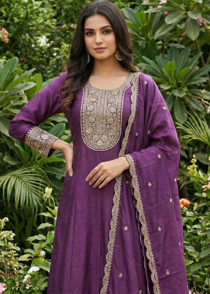 Golden Embroidered Sharara Suit