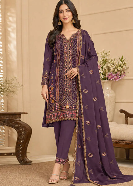 Rangoli Silk embroidery Pant Style Suit Series