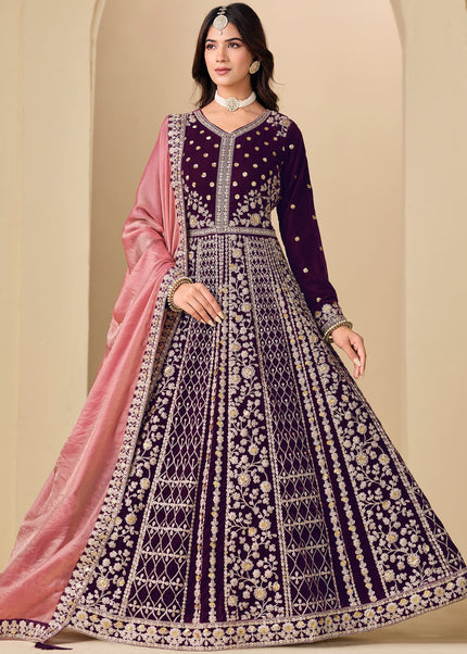 Velvet Embroidered Anarkali Series