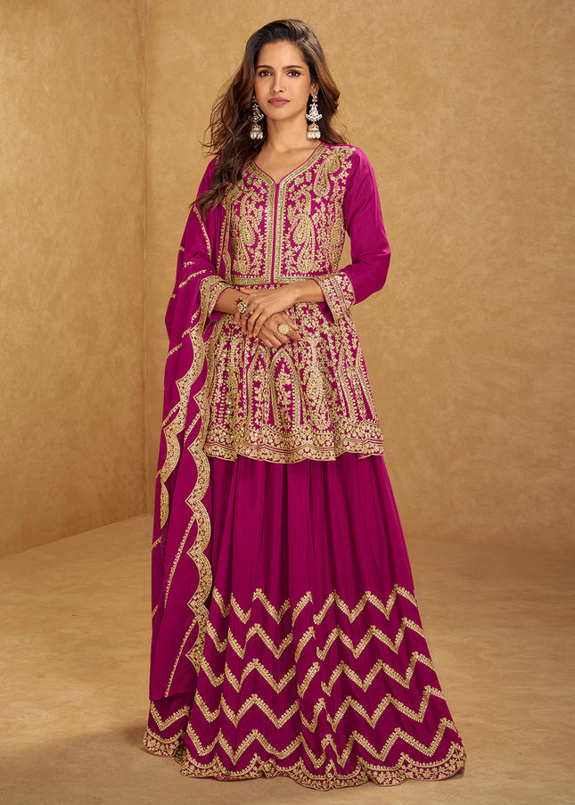 Pink Embroidered Lehenga choli