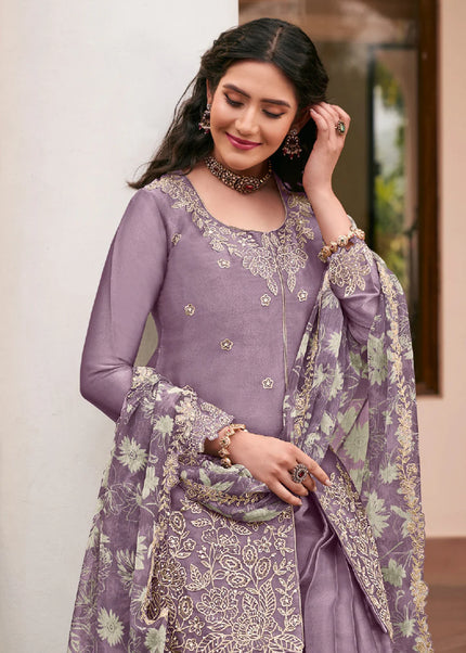 Silk Printed and Embroidered Sharara Suit Series