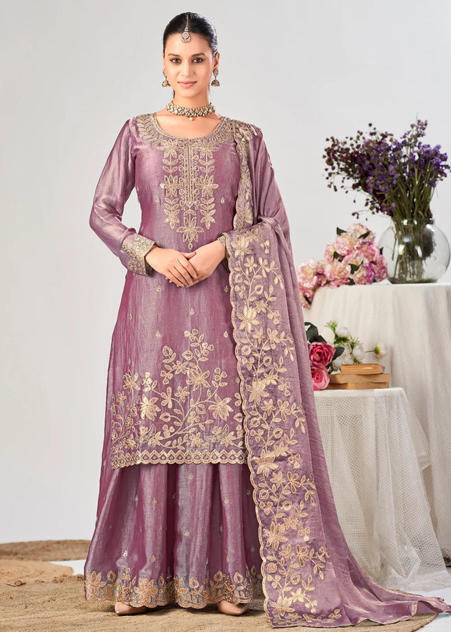 Silk Embroidered Sharara Suit Series
