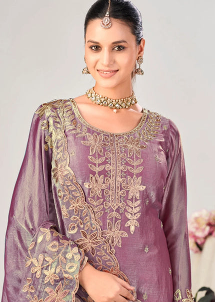Silk Embroidered Sharara Suit Series