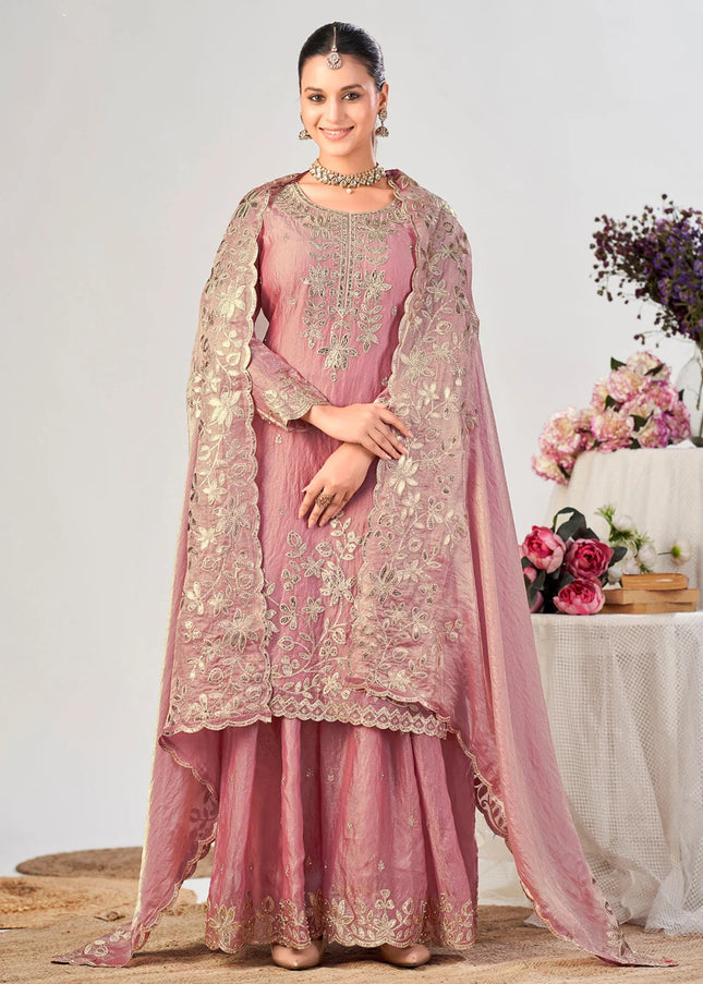 Silk Embroidered Sharara Suit Series