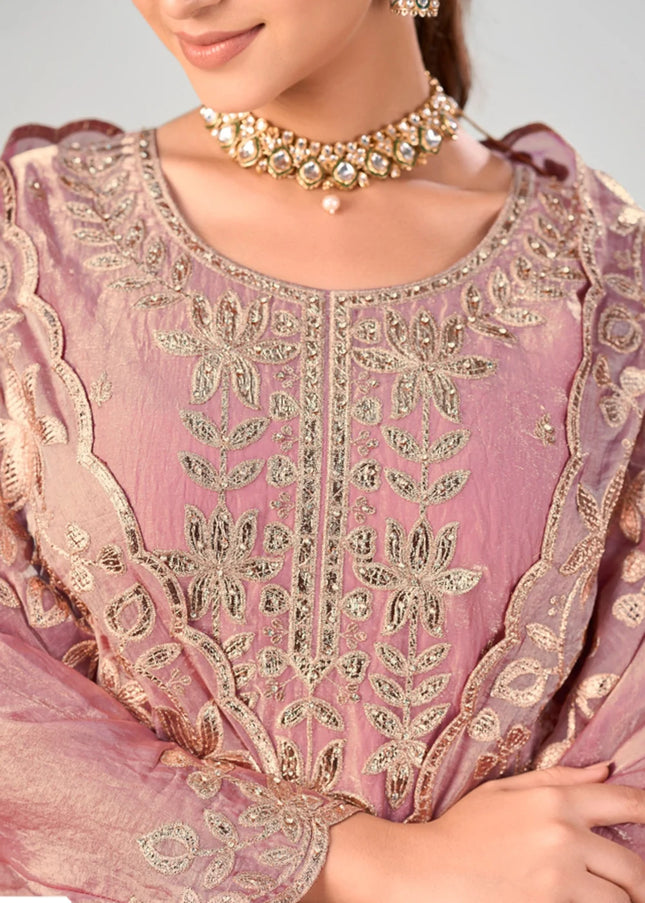 Silk Embroidered Sharara Suit Series