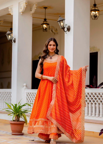 Vichitra Silk Printed and Embroidered Palazzo Suit Series