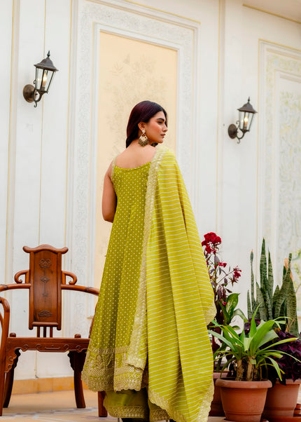 Vichitra Silk Printed and Embroidered Palazzo Suit Series