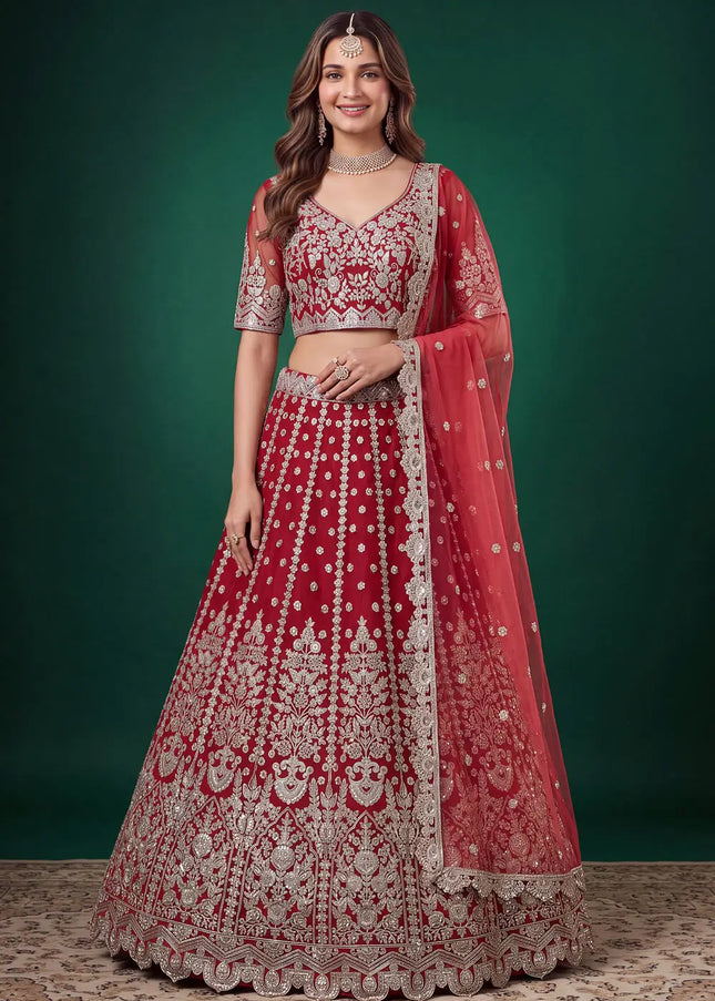 Net Embroidered Lehenga Choli Series