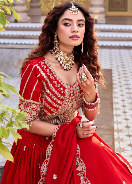 Vichitra Silk Embroidered Lehenga Choli Series