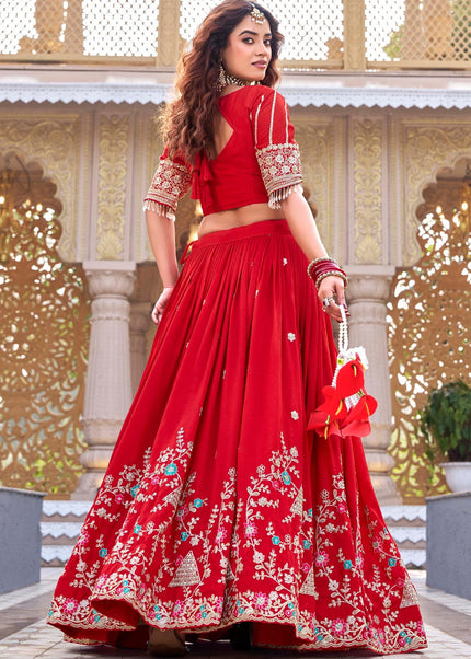 Vichitra Silk Embroidered Lehenga Choli Series