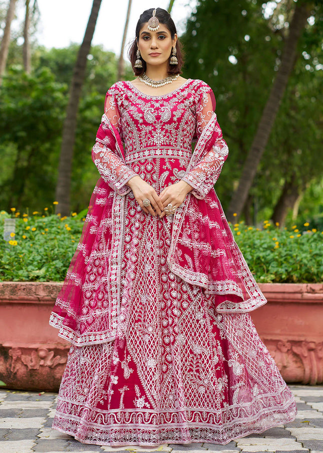 Pink Embroidered Anarkali