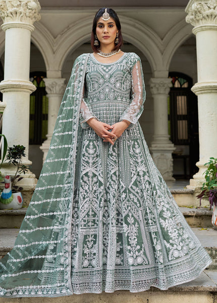 Net Embroidered Anarkali Series