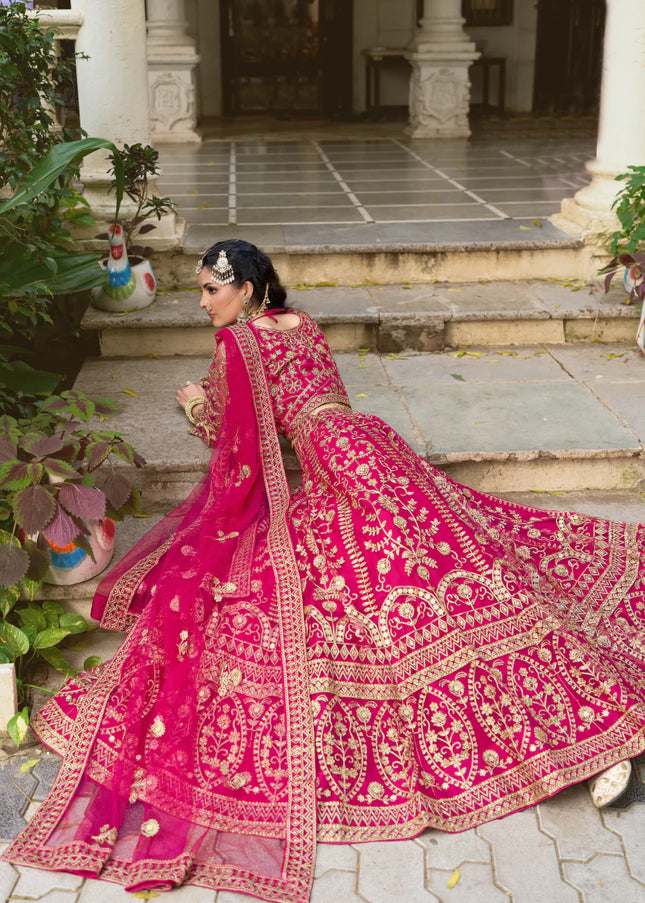 Pink Embroidered Lehenga Choli