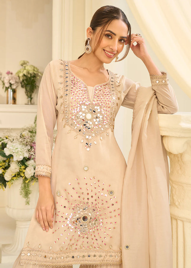 Silk Embroidered Gharara Suit Series