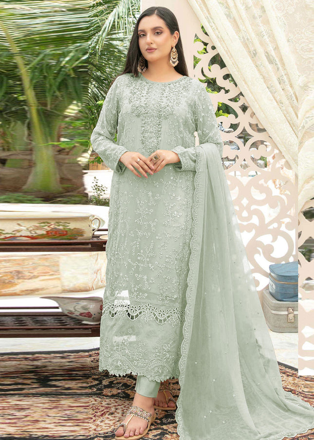 Chiffon Embroidered Pant Style Suit Series