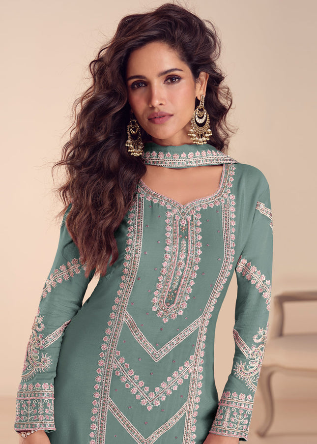 Chinnon Embroidered Palazzo Suit Series