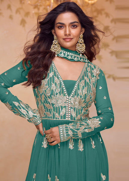 Chinnon Embroidered Sharara Suit Series