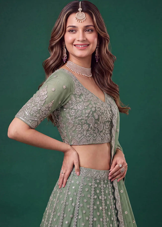Net Embroidered Lehenga Choli Series