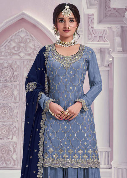 Chinnon Embroidered Sharara Suit Series