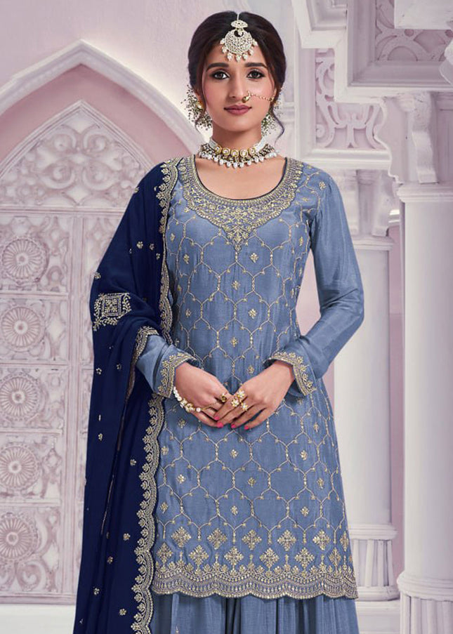 Chinnon Embroidered Sharara Suit Series