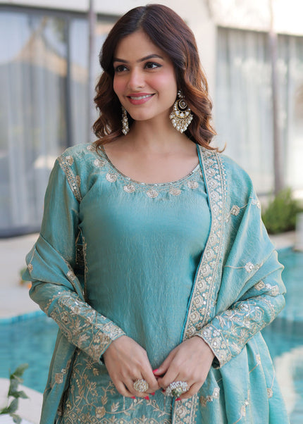 Fendi Crush Embroidered Sharara Suit Series