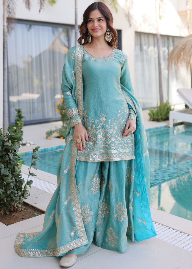 Fendi Crush Embroidered Sharara Suit Series