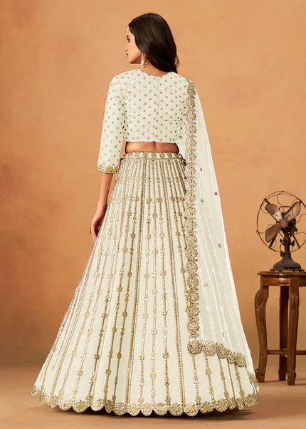 Offwhite Embroidered Lehenga Choli