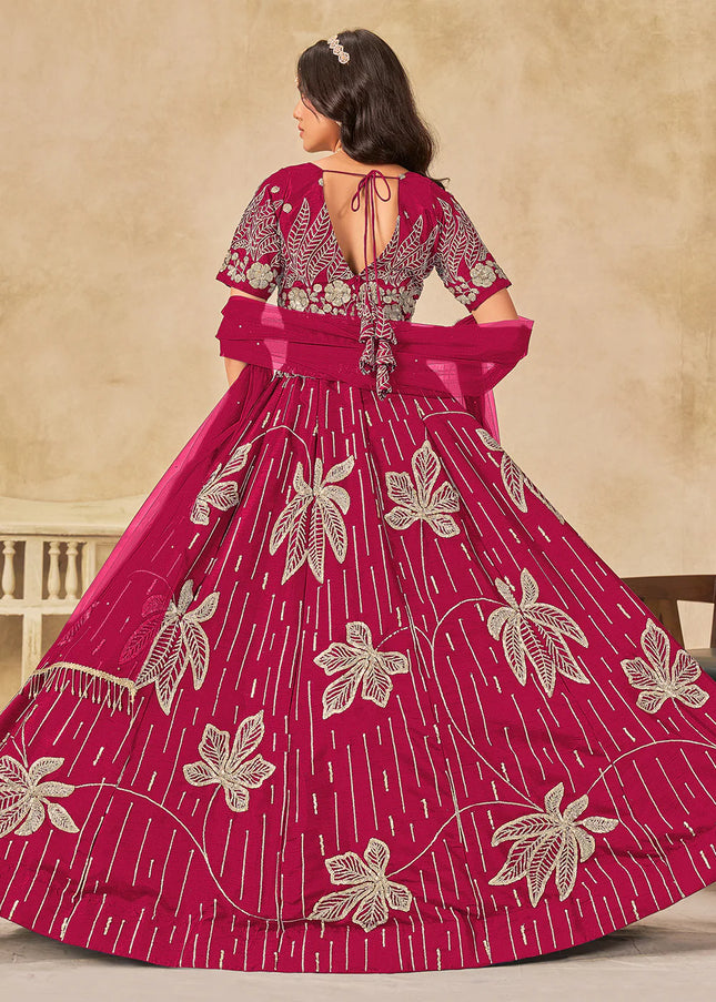 Pink Embroidered Lehenga Choli