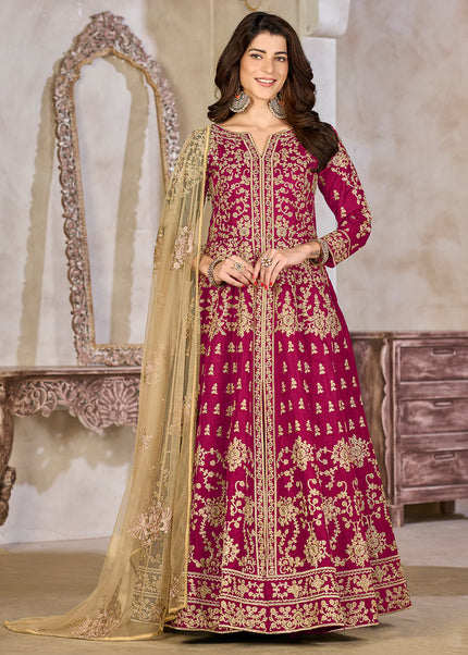 Pink Embroidered Lehenga Anarkali