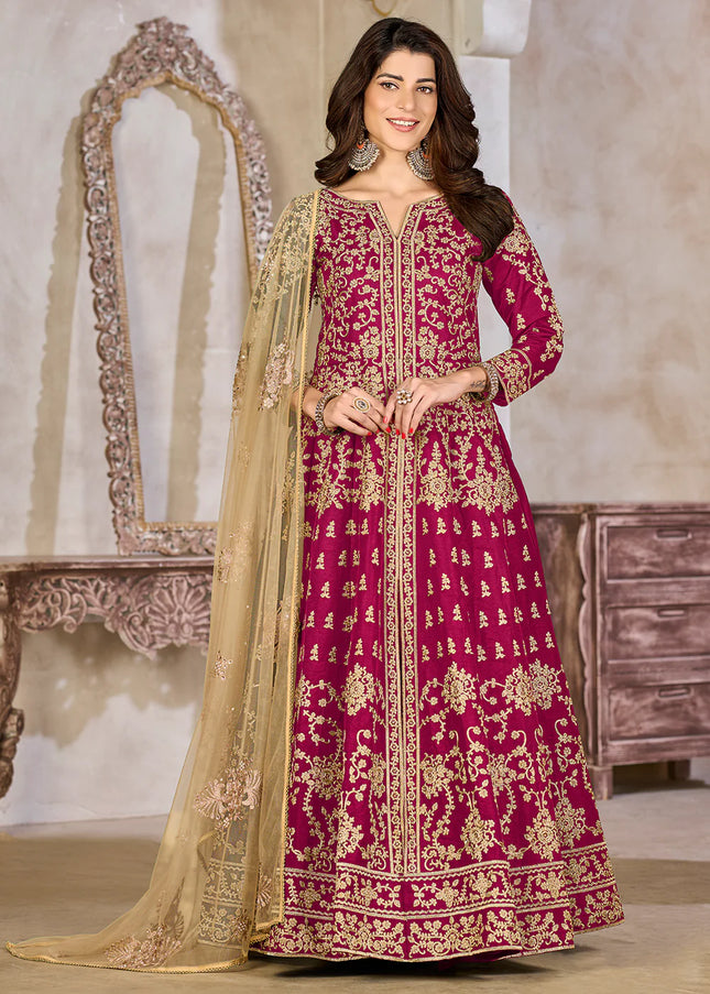 Pink Embroidered Lehenga Anarkali