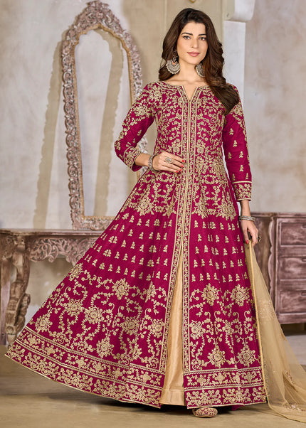 Pink Embroidered Lehenga Anarkali