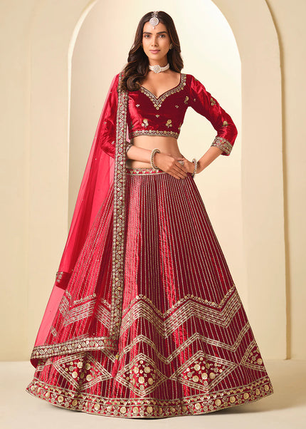Golden Embroidered Lehenga Choli