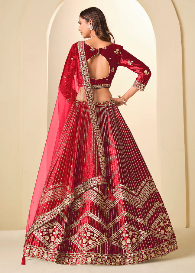 Golden Embroidered Lehenga Choli