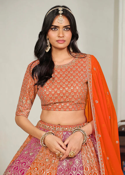 Georgette Embroidered Lehenga Choli Series
